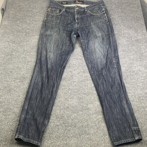 Saint Technical Denim Motorcycle Jeans Mens 38x36 Blue Straight 5 Pocket 3013